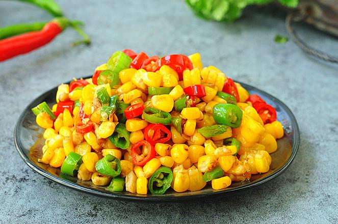 青辣椒炒玉米的做法-香辣味炒菜譜