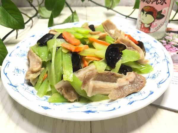 萵筍炒肚片的做法-家常味炒菜譜