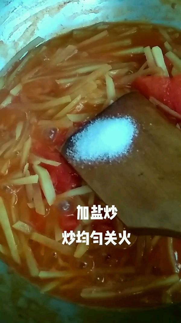番茄土豆絲的做法-家常味燒菜譜