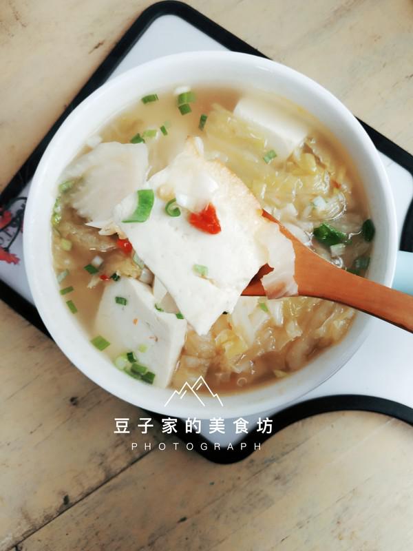 快手辣白菜豆腐湯的做法-酸辣味煮菜譜