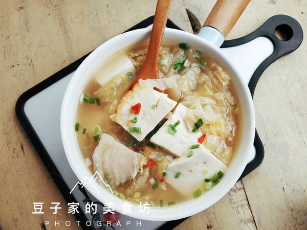 快手辣白菜豆腐湯的做法-酸辣味煮菜譜