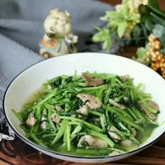 茼蒿炒肉的做法-家常味炒菜譜