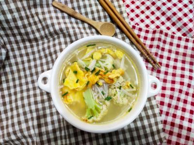 有機花菜雞蛋湯的做法-咸鮮味煮菜譜