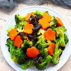 西藍花炒木耳的做法-家常味炒菜譜