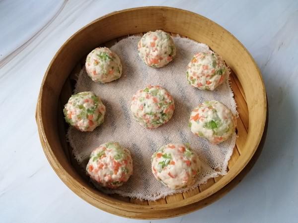 胡蘿卜蔬菜蒸丸子的做法-家常味蒸菜譜
