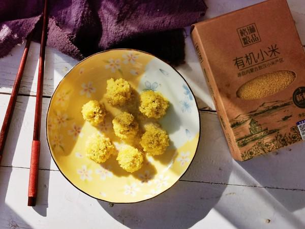 小米牛肉丸子的做法-家常味蒸菜譜