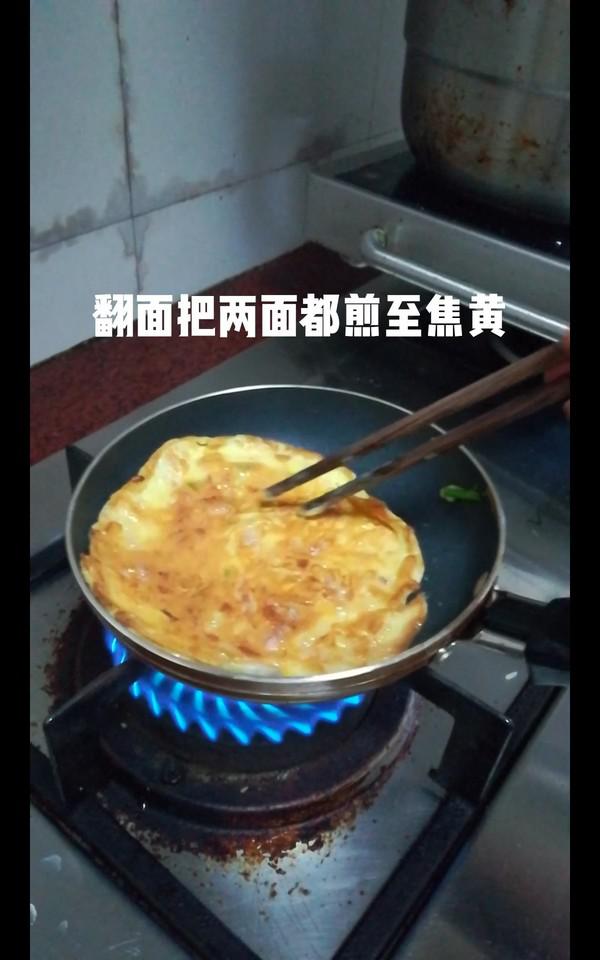 火腿粒煎蛋餅的做法-家常味煎菜譜