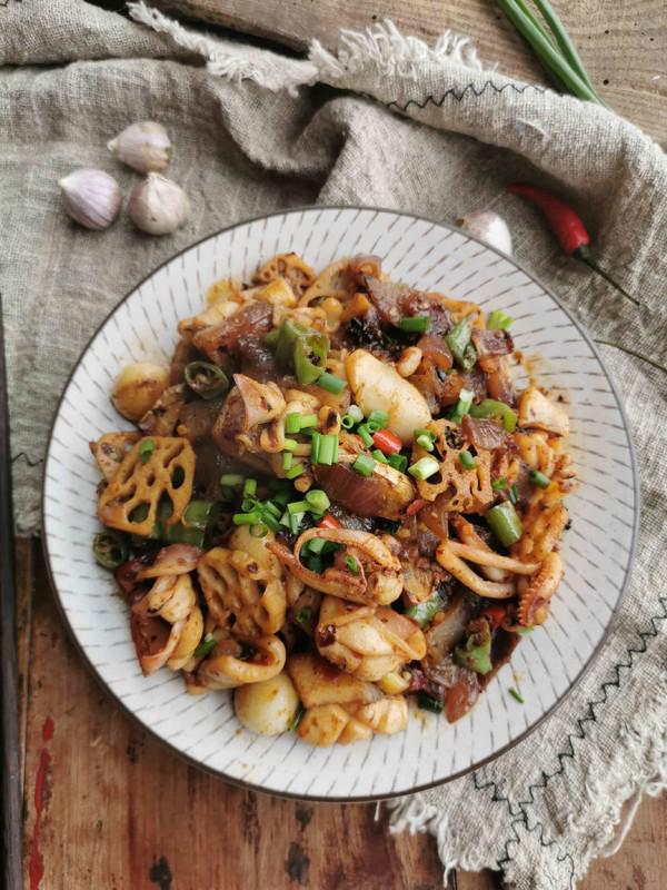 爆炒魷魚的做法-香辣味炒菜譜