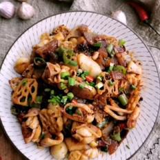 爆炒魷魚的做法-香辣味炒菜譜