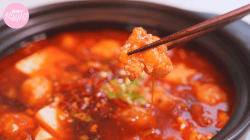 蝦滑豆花煲的做法-酸辣味煮菜譜