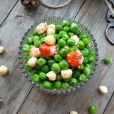 豌豆榛子小龍蝦球的做法-家常味炒菜譜