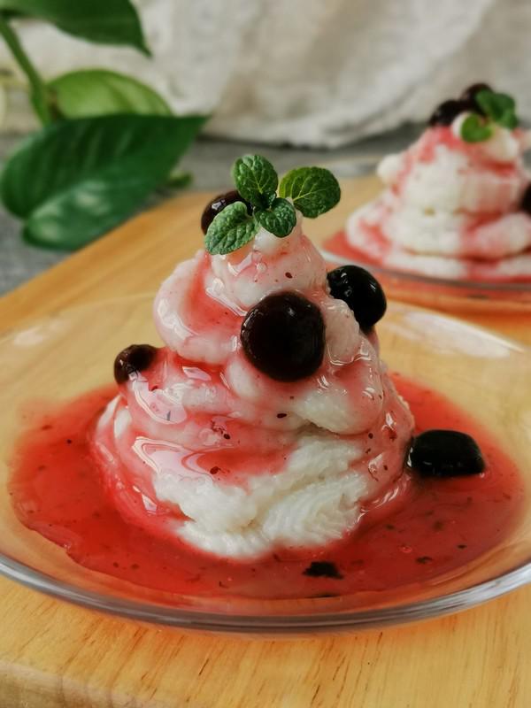 藍(lán)莓山藥泥的做法-酸甜味拌菜譜