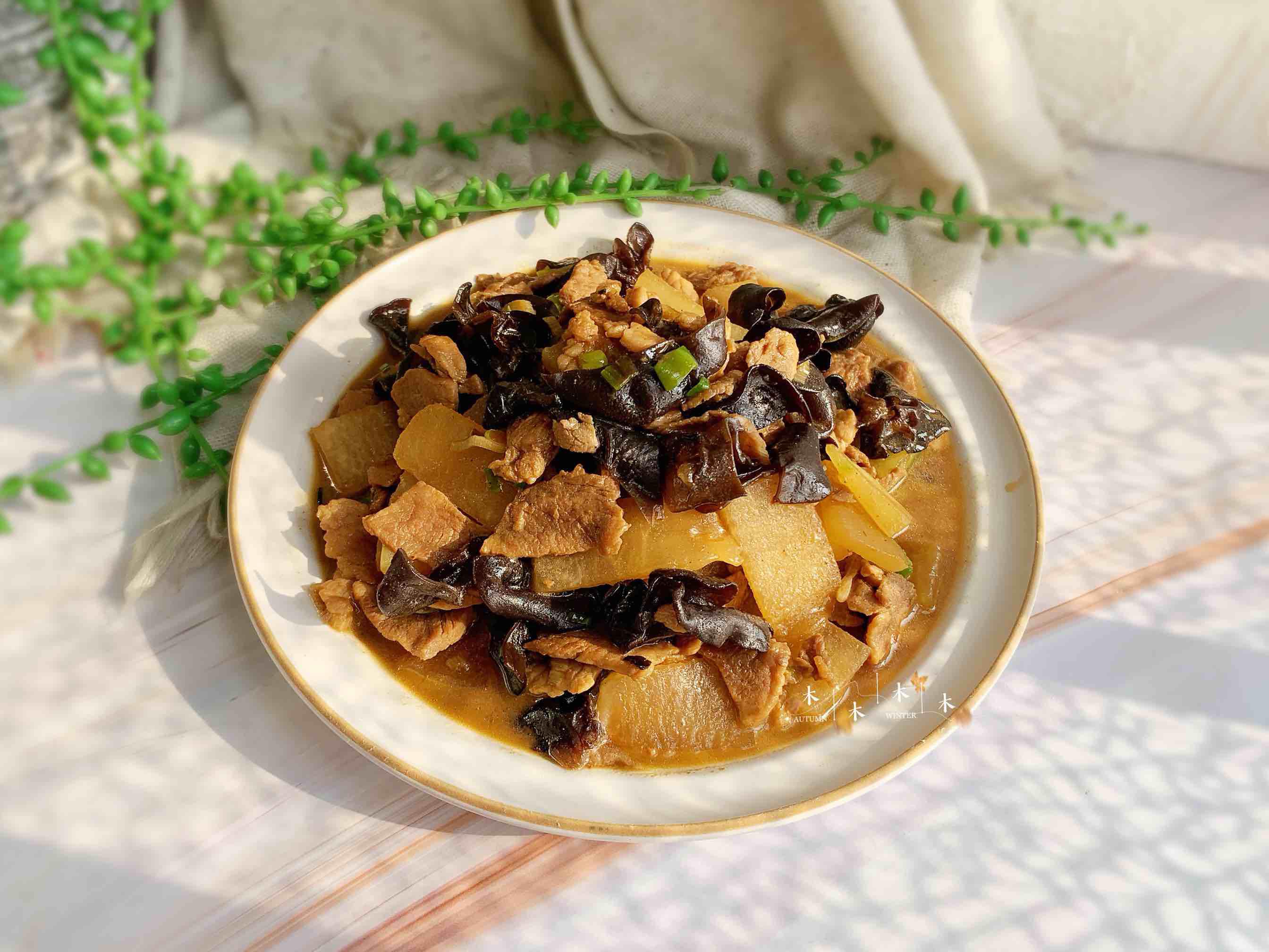 木耳冬瓜炒肉的做法-咸鮮味炒菜譜