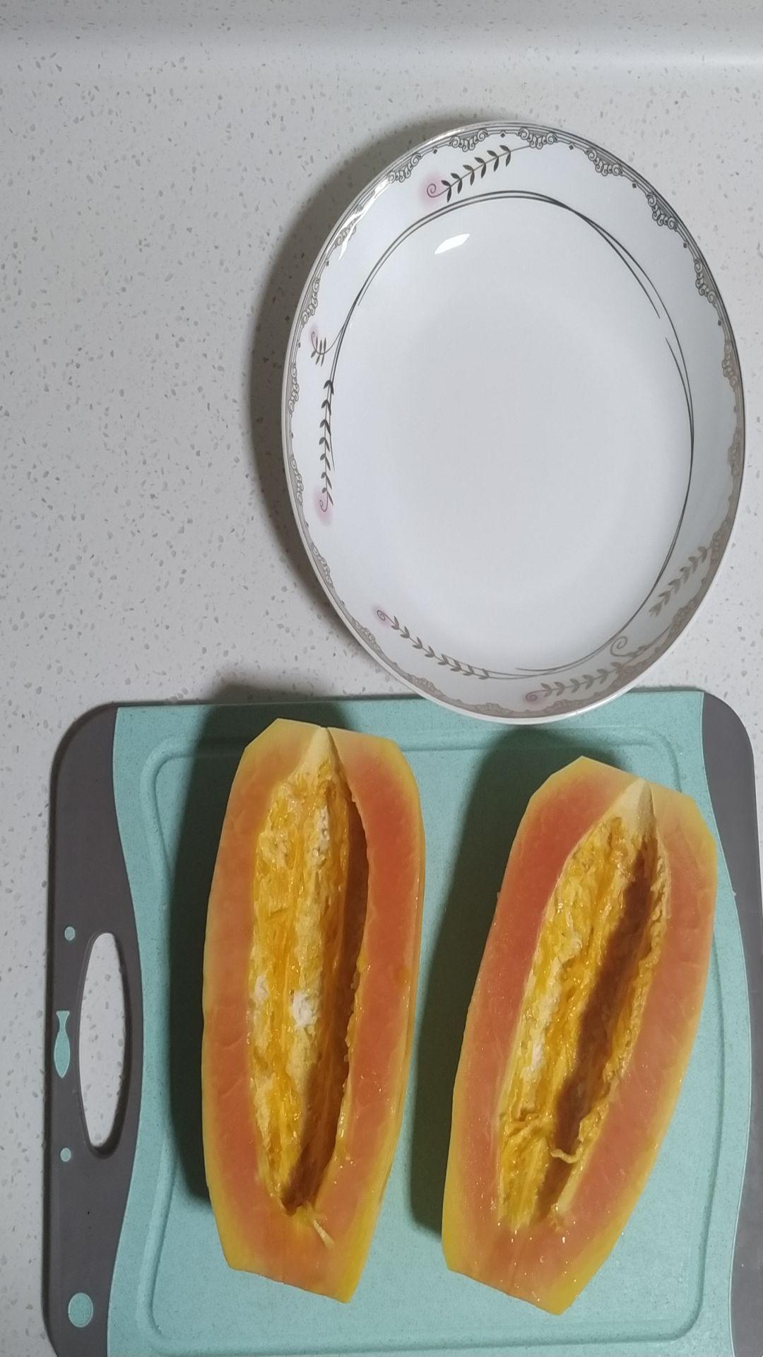 營養奶昔-木瓜奶昔的做法-奶香味其它工藝菜譜