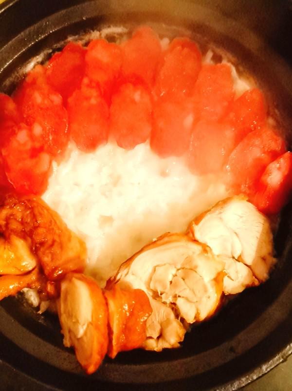 雞腿臘腸煲仔飯的做法-咸鮮味煮菜譜