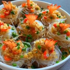 蒜蓉粉絲蒸蝦的做法-家常味蒸菜譜