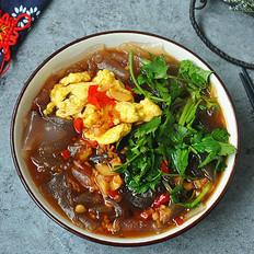 紅薯粉皮的做法-香辣味燒菜譜