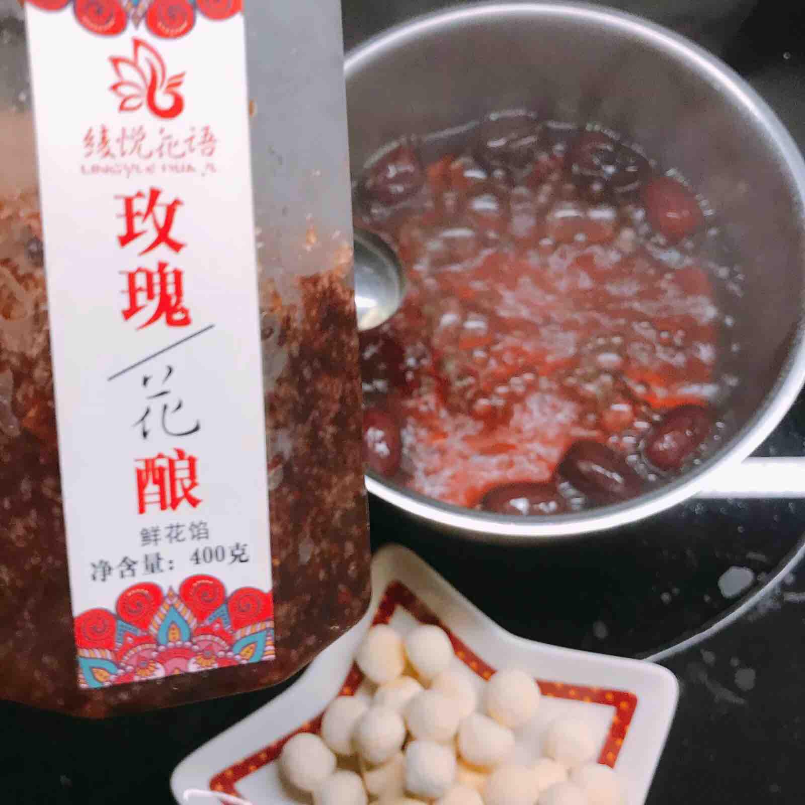 玫瑰花釀小湯圓的做法-甜味煮菜譜-易網健康養生網 玫瑰花釀小湯圓的做法-甜味煮菜譜