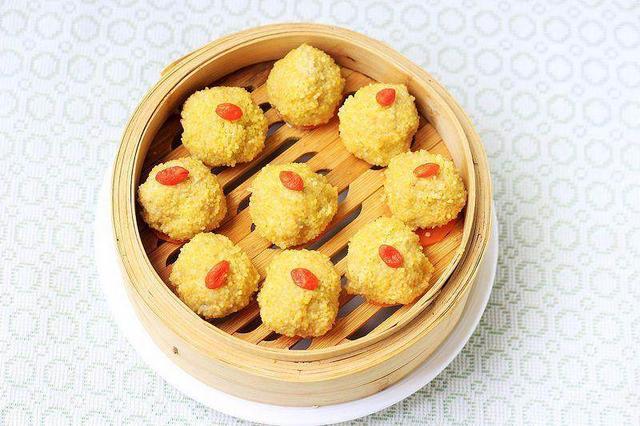 小米肉丸子的做法-家常味蒸菜譜