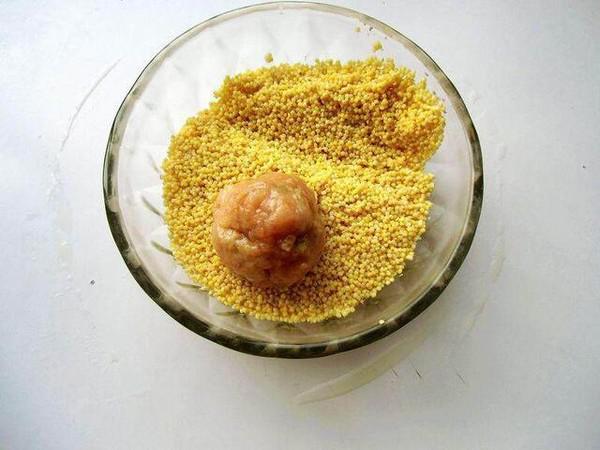 小米肉丸子的做法-家常味蒸菜譜