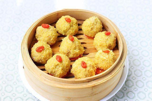 小米肉丸子的做法-家常味蒸菜譜