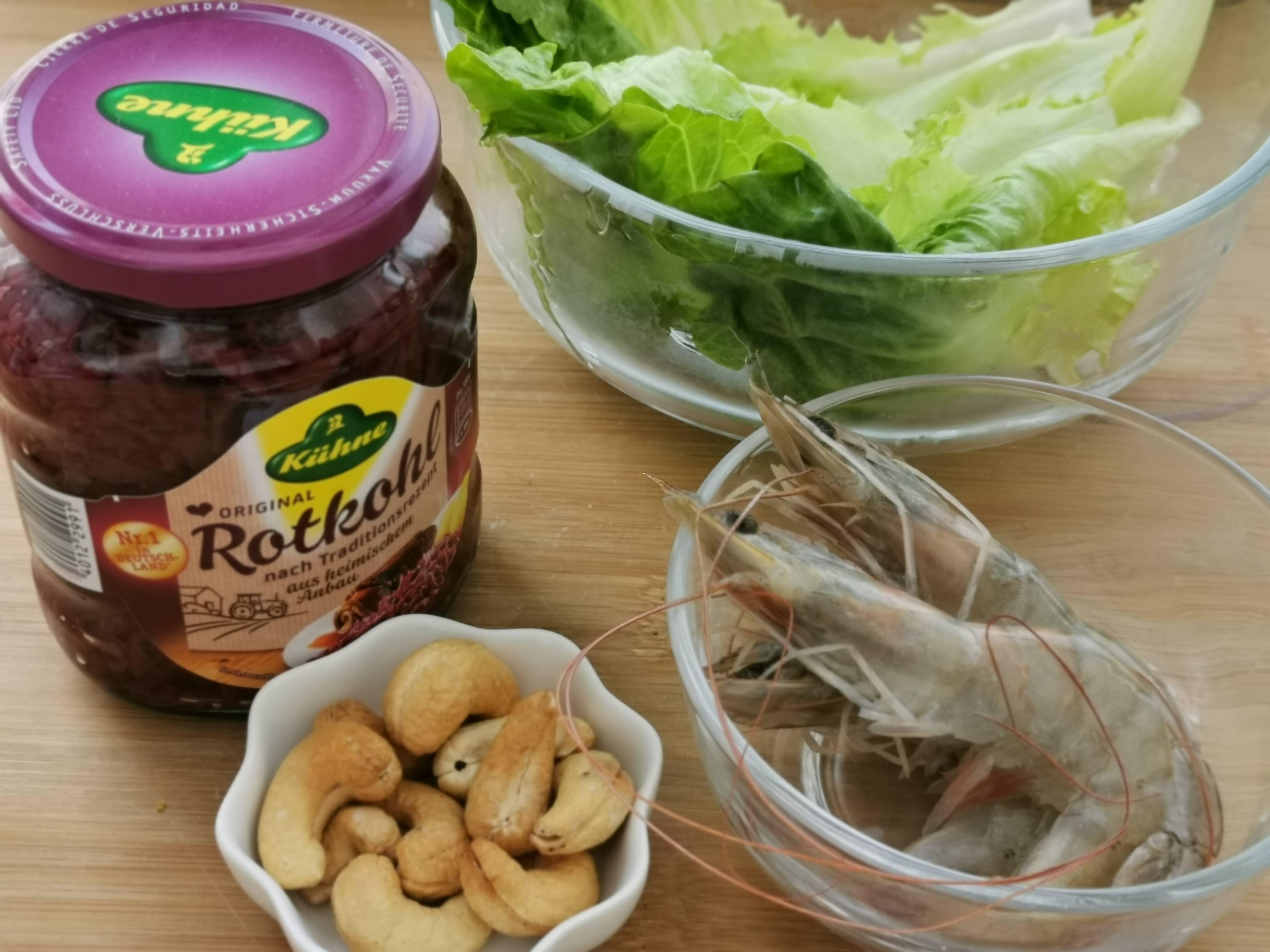 紅椰菜腰果沙拉的做法-酸甜味拌菜譜