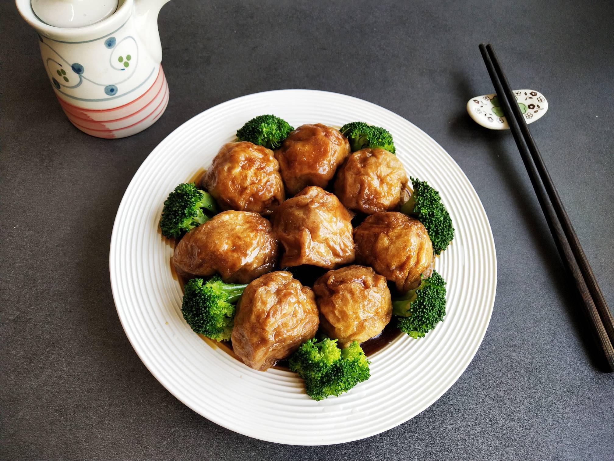 油面筋釀肉的做法-咸鮮味煮菜譜