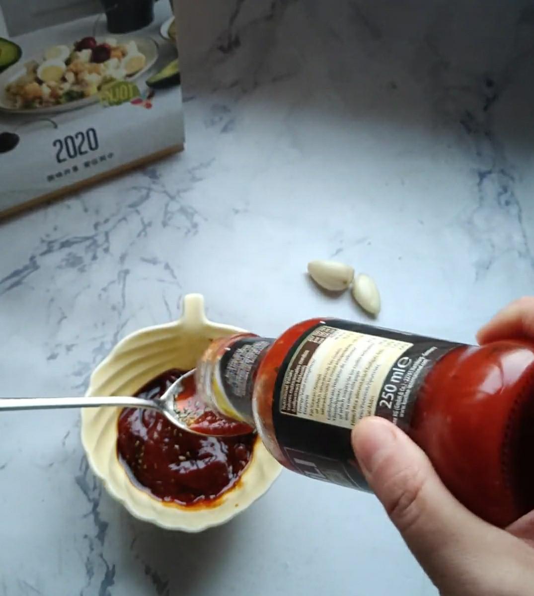 番茄辣醬杏鮑菇的做法-酸辣味煎菜譜