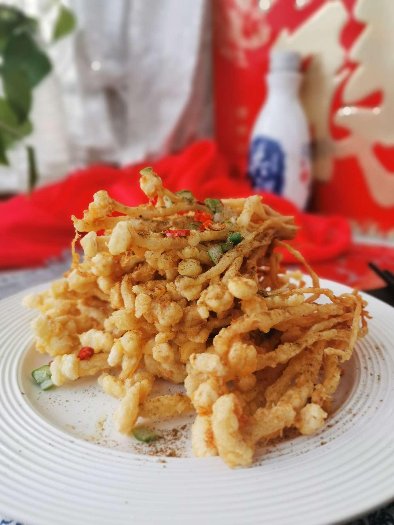 干炸金針菇的做法-其它口味炸菜譜