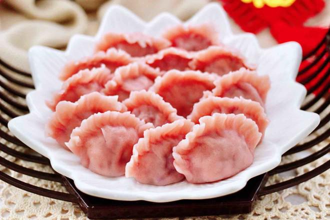 手工紅椰菜扇貝餃子的做法-家常味煮菜譜