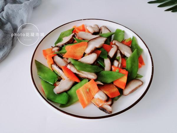 香菇炒荷蘭豆的做法-家常味炒菜譜