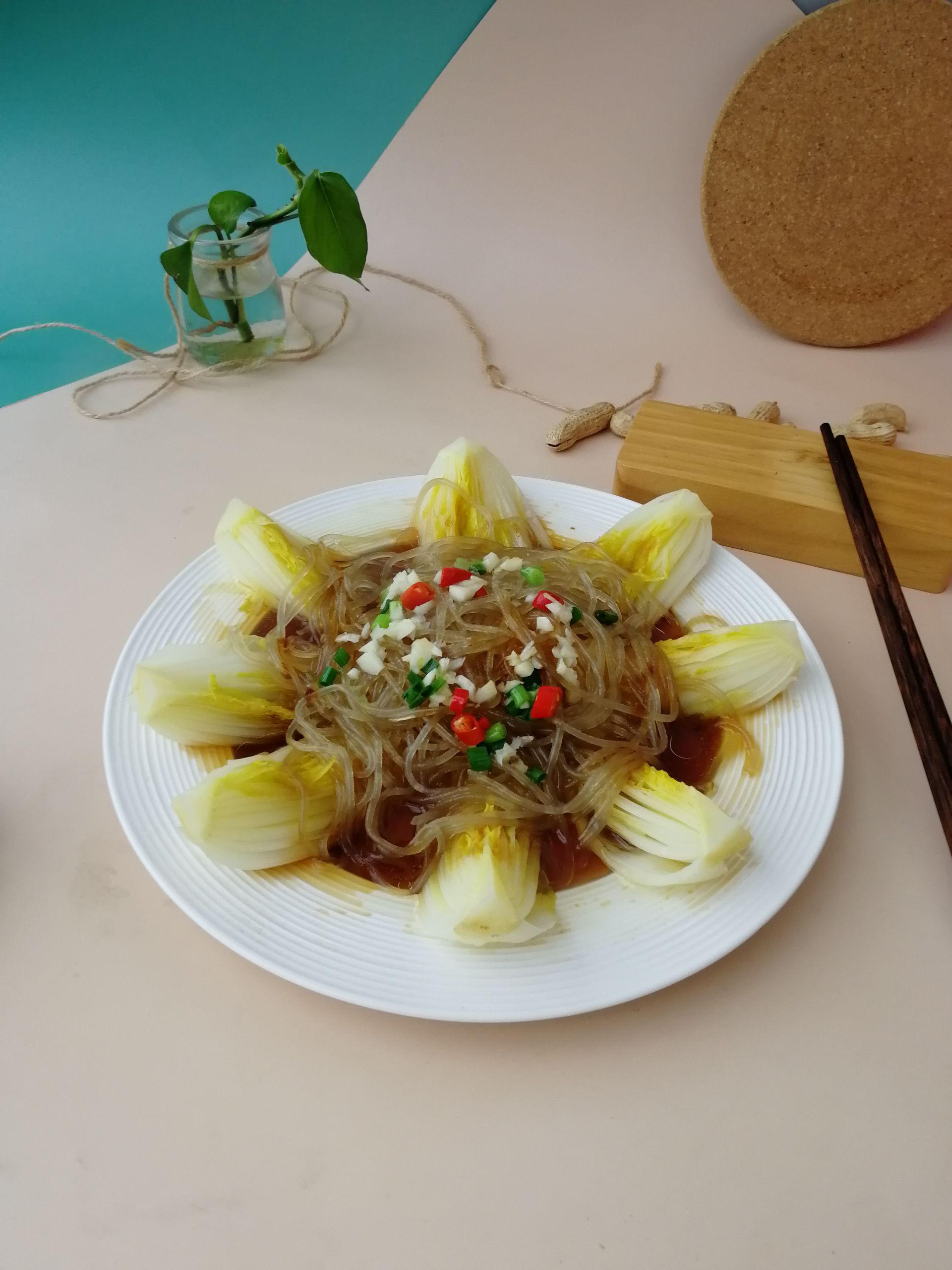 娃娃菜蒸粉絲的做法-咸鮮味蒸菜譜