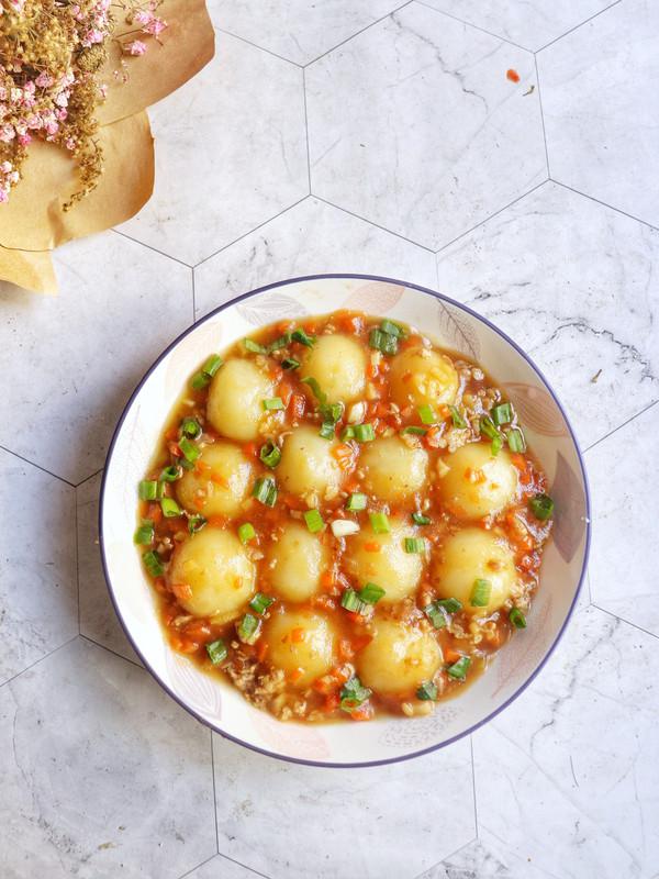 水晶土豆丸子的做法-家常味蒸菜譜