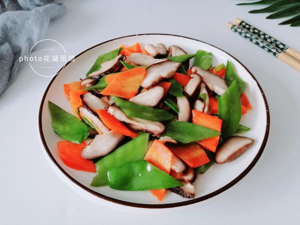 香菇炒荷蘭豆的做法-家常味炒菜譜