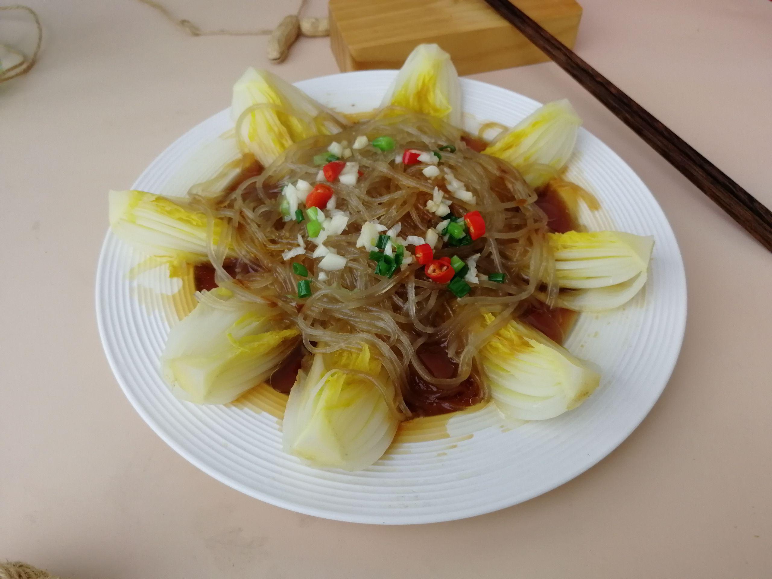 娃娃菜蒸粉絲的做法-咸鮮味蒸菜譜