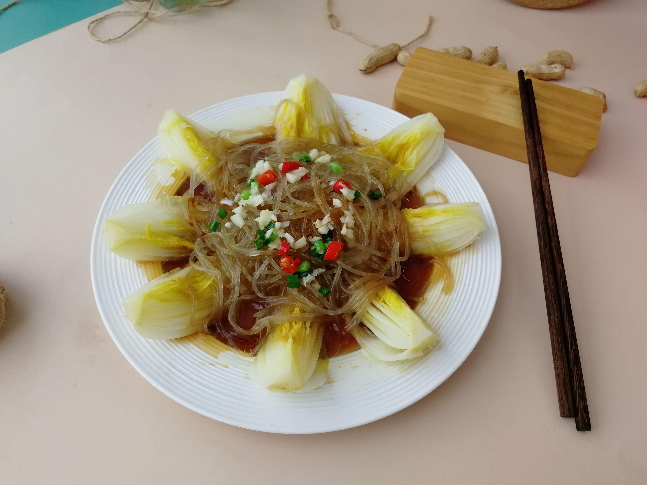 娃娃菜蒸粉絲的做法-咸鮮味蒸菜譜