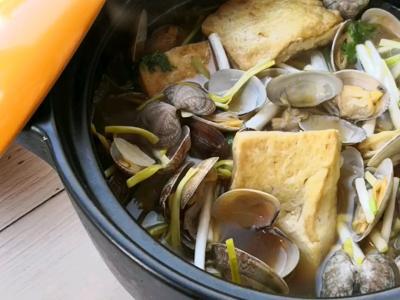 花蛤豆腐鍋的做法-家常味燉菜譜