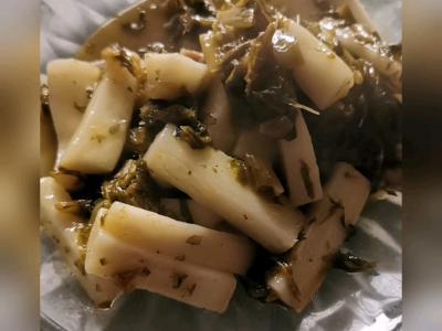 雪菜肉絲炒年糕的做法-家常味炒菜譜