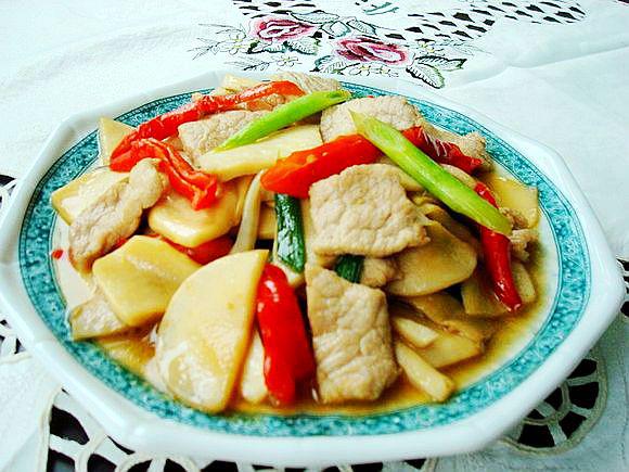 杏鮑菇炒肉片的做法-家常味炒菜譜