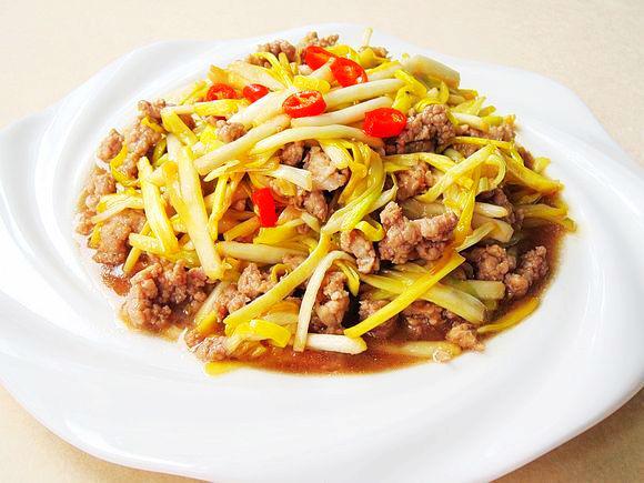 韭黃炒肉末的做法-家常味炒菜譜