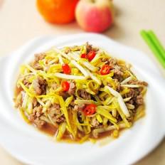 韭黃炒肉末的做法-家常味炒菜譜