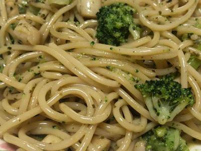 瑤柱西蘭花意面(scallops spaghetti)的做法-咸鮮味炒菜譜