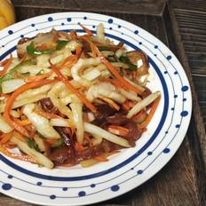 豬皮炒三絲的做法-家常味炒菜譜