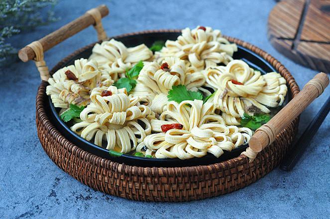 開花豆皮的做法-家常味蒸菜譜