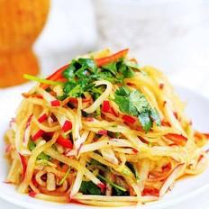 香菜拌紅蘿卜的做法-家常味拌菜譜