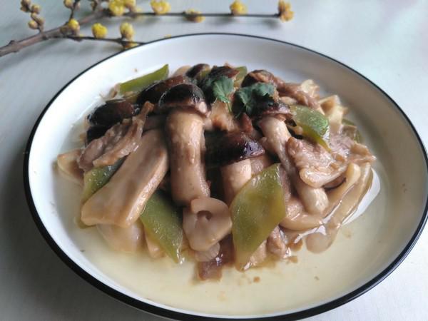 蓋頭蘑菇炒肉片的做法-咸鮮味炒菜譜