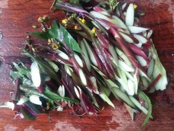 爆炒紅菜苔的做法-咸鮮味炒菜譜