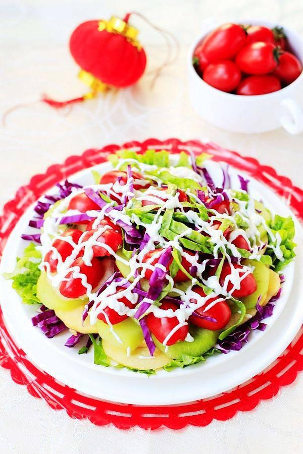 酸奶蔬菜水果沙拉的做法-家常味拌菜譜