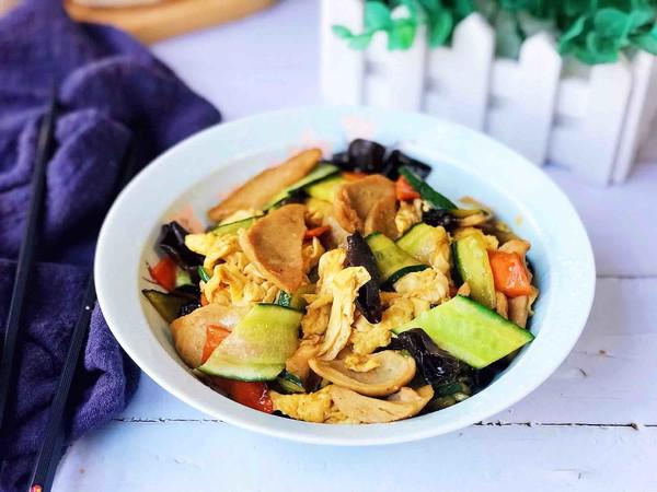 時蔬木須香腸的做法-家常味炒菜譜