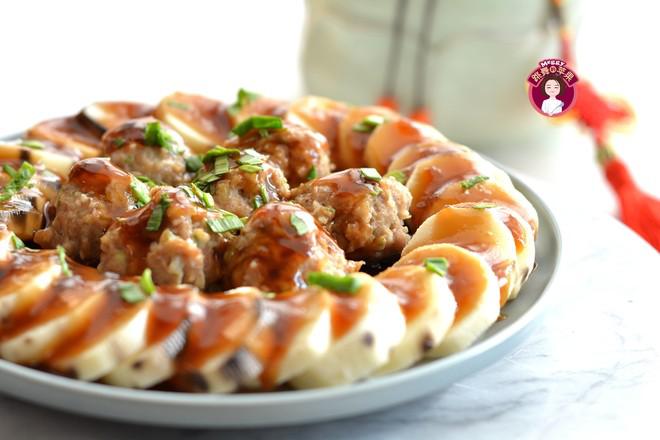 蒸蒸日上——蒸山藥肉丸的做法-家常味蒸菜譜